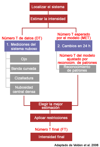 Pasos básicos de la técnica de Dvorak (de Velden et al., 2006).