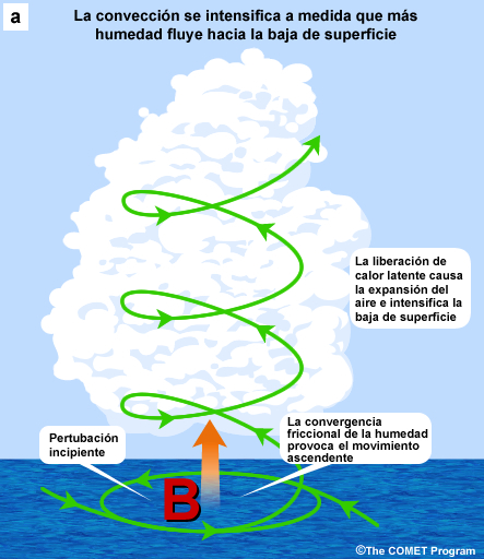 Representación esquemática del proceso CISK, parte 1