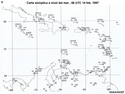 Observaciones realizadas a las 0600 UTC.
