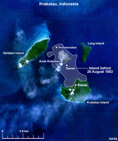map of Krakatau location