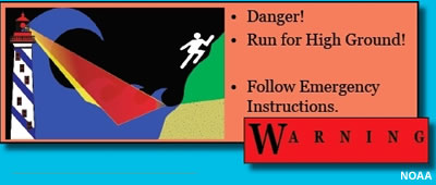 cropped version of Warning description from NOAA products poster