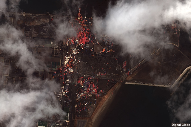 photo of tsunami damage following March 11 2011 earthquake and tsunami in Japan