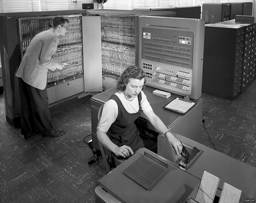 IBM machine with man and woman