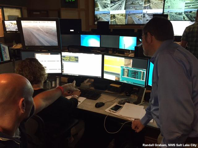 The Traffic Operations Center at the Utah Department of Transportation.